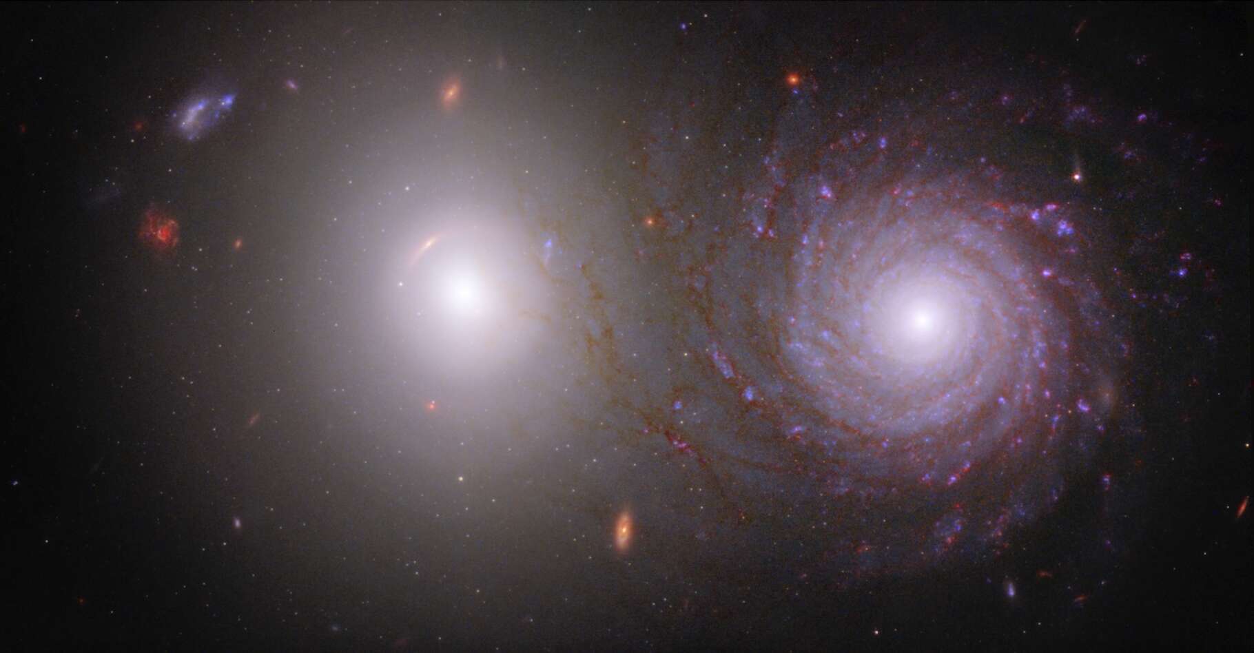 Cette image d une paire de galaxies prise par les télescopes James Webb