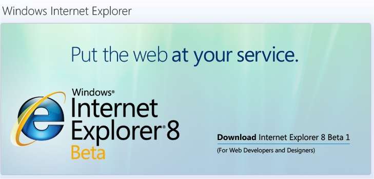 Internet Explorer disponible en anglais et seulement pour essais.