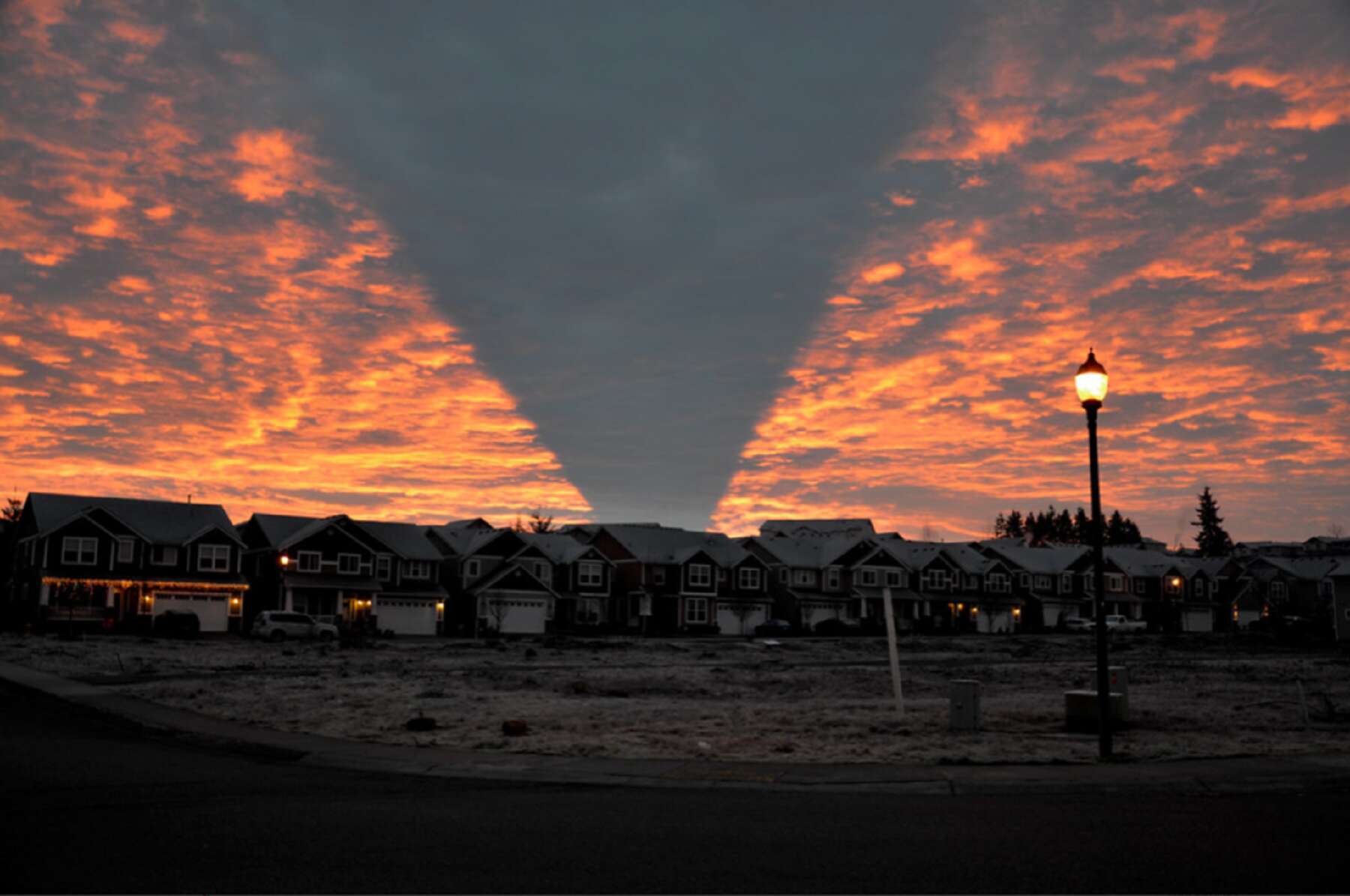 Inverted mountain in the sky