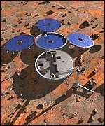 Beagle 2 : enseignements tirés et marche à suivre L'atterrisseur britannique Beagle 2 (crédit : ESA)