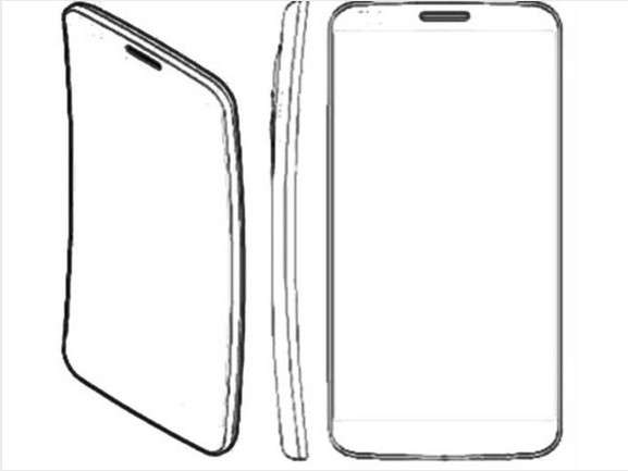 Ce croquis sommaire obtenu par Cnet.com représente le smartphone G Flex de LG, qui serait doté d’un écran concave de 6 pouces. Il pourrait être dévoilé le mois prochain. © Cnet.com