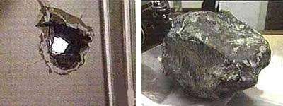 Importantes chutes de météorites en Californie (USA, mars 2003)captures TV de NBC