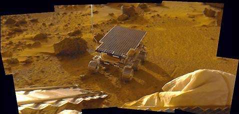 Mars Pathfinder (ici le robot Sojourner)