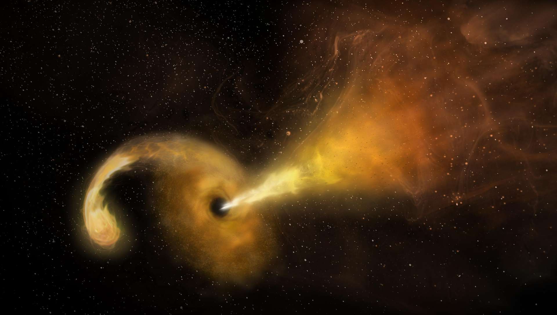 Il buco nero supermassiccio rosicchia periodicamente stelle simili al sole 3 volte la massa della Terra