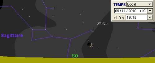 La Lune en rapprochement avec Pluton