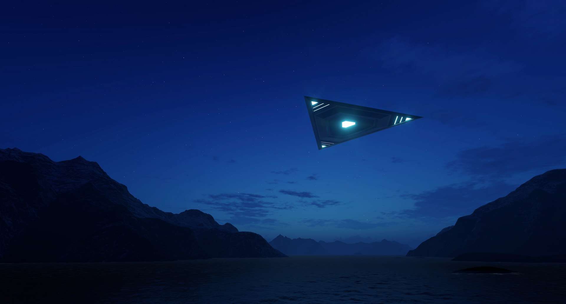 Illustration d'un objet volant non identifié dans le ciel terrestre. © kolbass, Adobe Stock