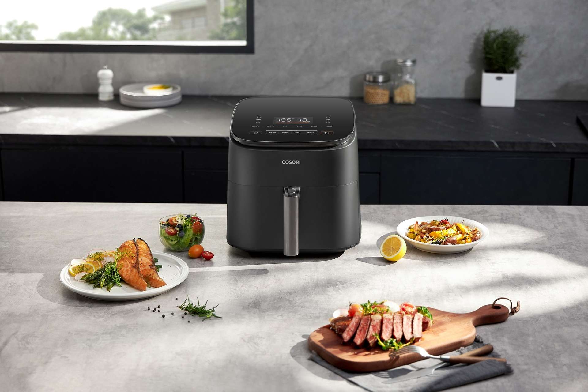 Moule Silicone Air Fryer - Compatible Philips Série 2000 NA230/00 Et Cosori Turboblaze/Clearblaze, Noir - Réutilisable