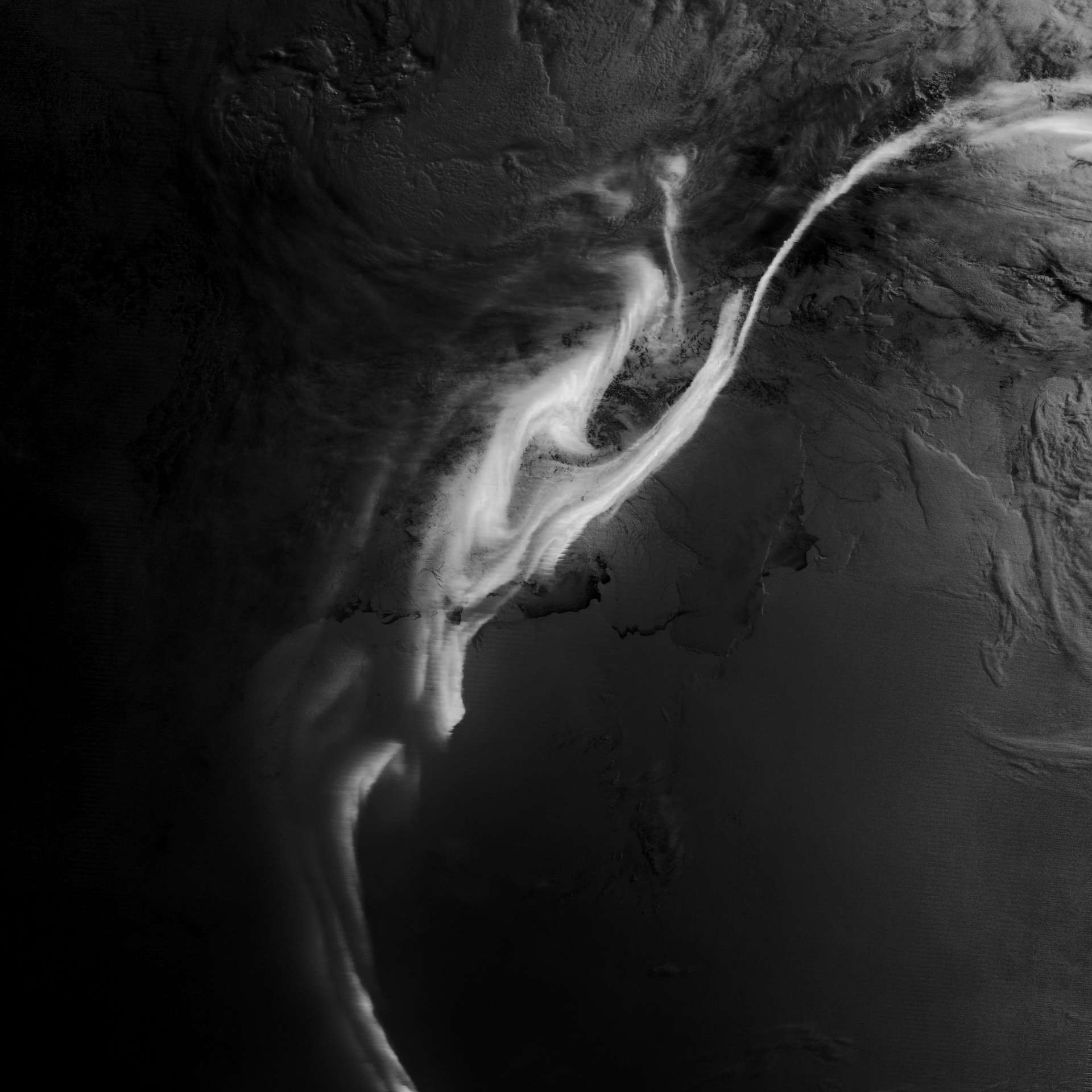 La vague d'aurore australe au-dessus de l'Antarctique vue de l'espace par Suomi NPP. © Nasa, NOAA