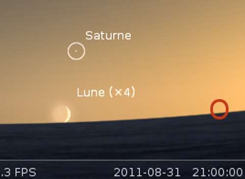 La Lune en rapprochement avec Saturne