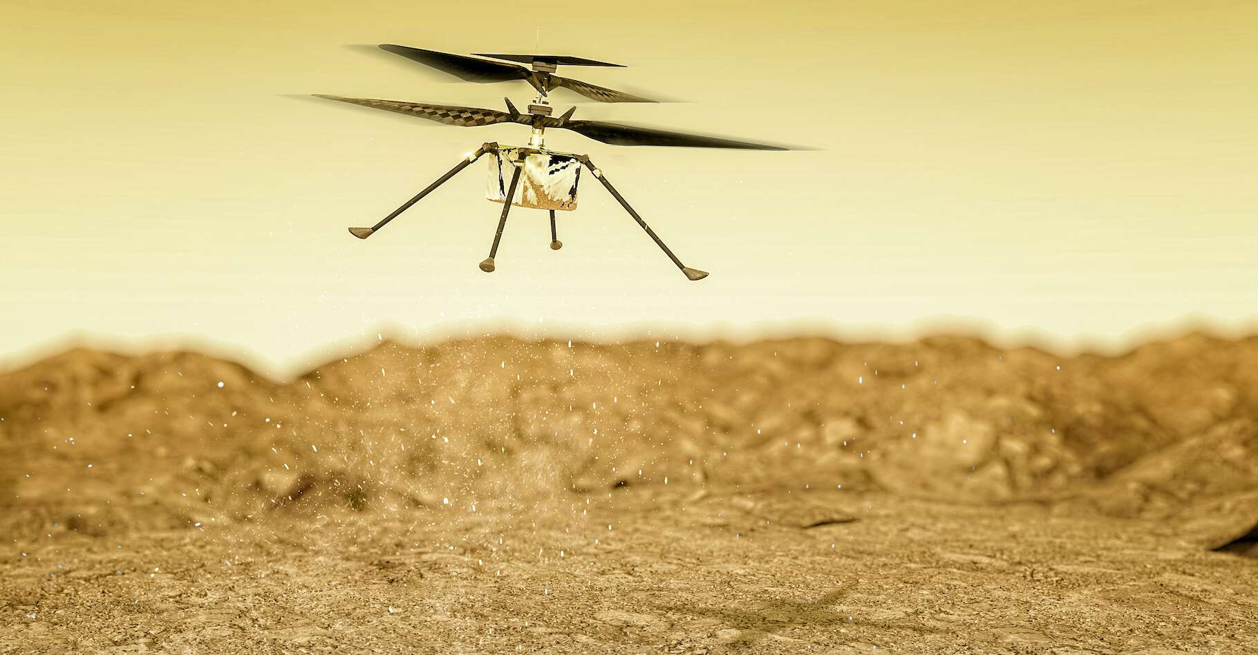 Un objeto no identificado se aferra al helicóptero Ingenuity en Marte