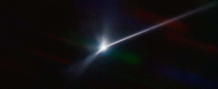 En image : l'astéroïde frappé par la sonde Dart a une queue de comète maintenant