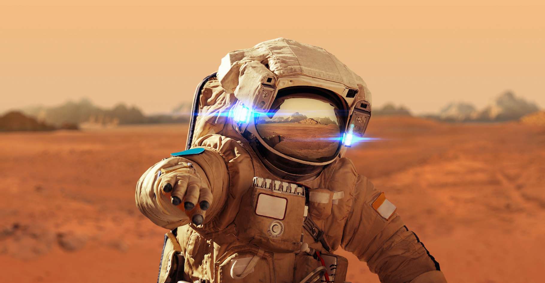 Amorim Cork Flooring a offert à un ancien astronaute de la Nasa, Scott Kelly, la possibilité de fouler le sol de Mars. Une reproduction de 100 mètres carrés en liège. © alonesdj, Adobe Stock