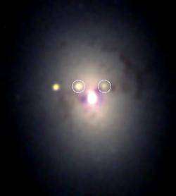 Double explosion de supernovae dans une galaxie. Crédit NASA/Swift/S Immler