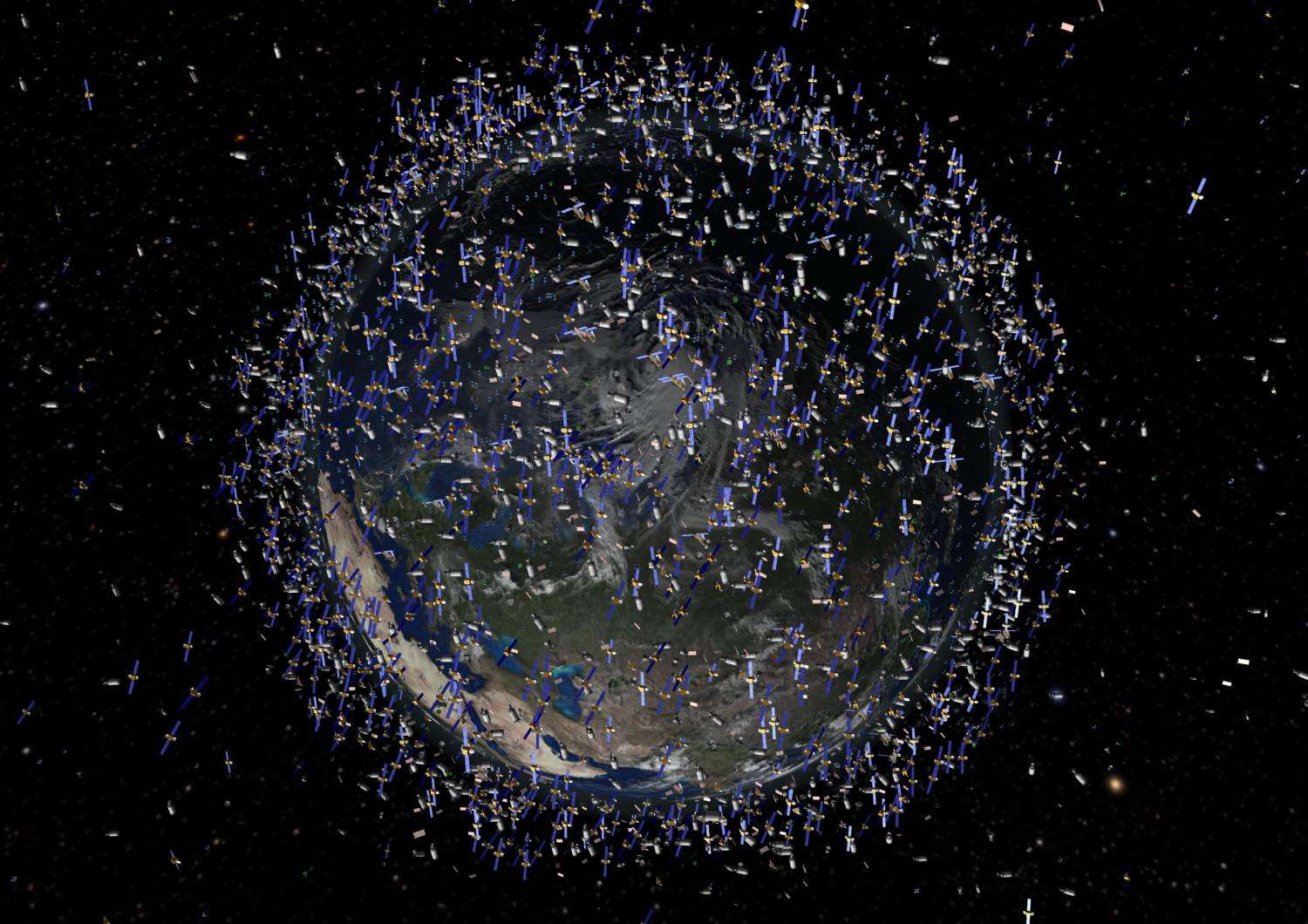 SpaceX a reçu le feu vert de la FCC pour envoyer les 12.000 satellites de sa constellation Starlink en orbite. L’entreprise ambitionne à travers ce projet de fournir une couverture internet haut débit au monde entier. © Esa