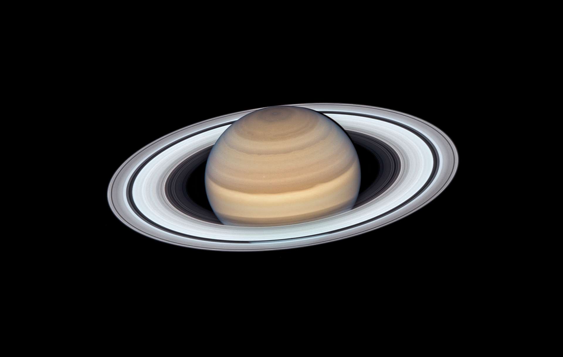 Saturne vue par le télescope spatial Hubble lorsqu'elle était au plus de la Terre le 20 juin 2019. © NASA, ESA, A. Simon (Goddard Space Flight Center), et M.H. Wong (University of California, Berkeley)