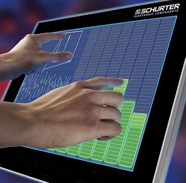Un écran tactile multipoint de la société Schurter. © Schurter