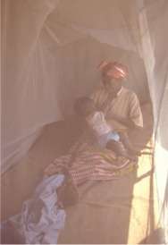 Moustiquaire protégeant du paludisme en Zambie(crédits : © UNICEF/ GIACOMO PIROZZI)