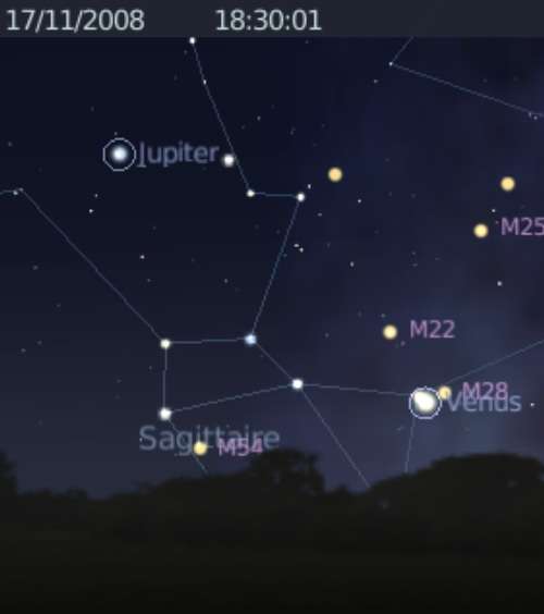 La planète Vénus frôle l'amas globulaire M28