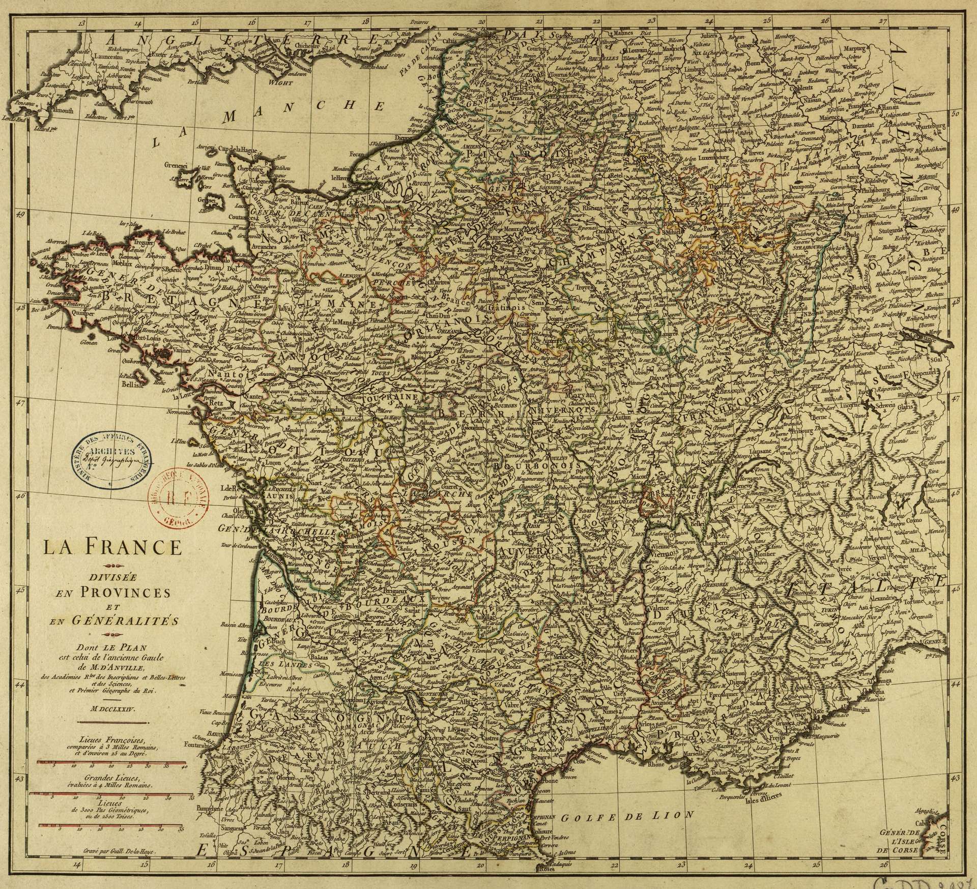 La carte de France avec ses régions - Arts et Voyages