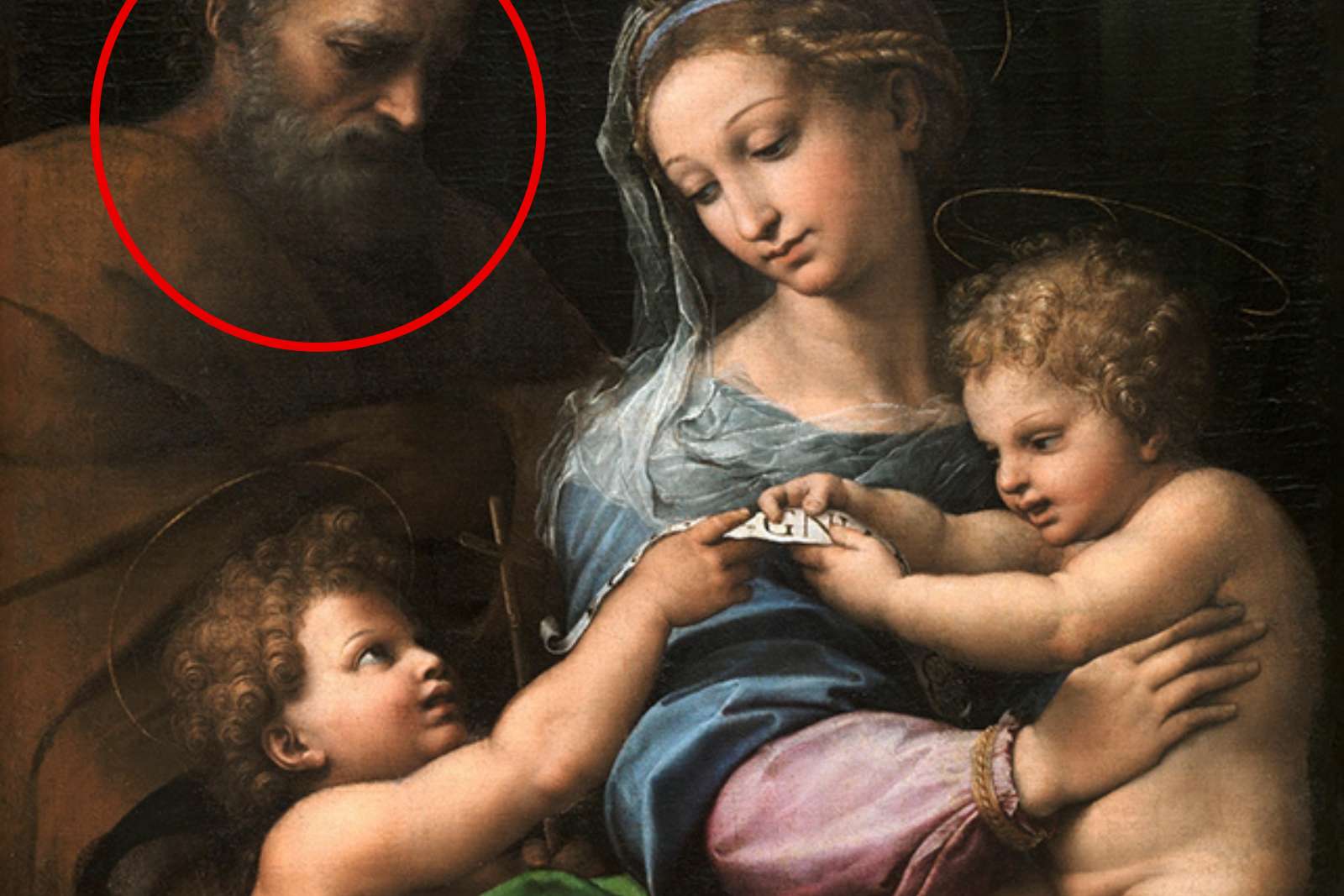 Artificial intelligence reveals mysterious details hidden in Raphael painting.