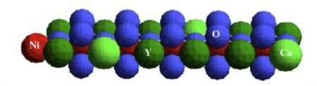 Des ordinateurs quantiques en céramique bientôt ? La molécule d'oxyde de Nickel dans la céramique YBaNiO5 étudiée (Crédit :London Centre for Nanotechnology).