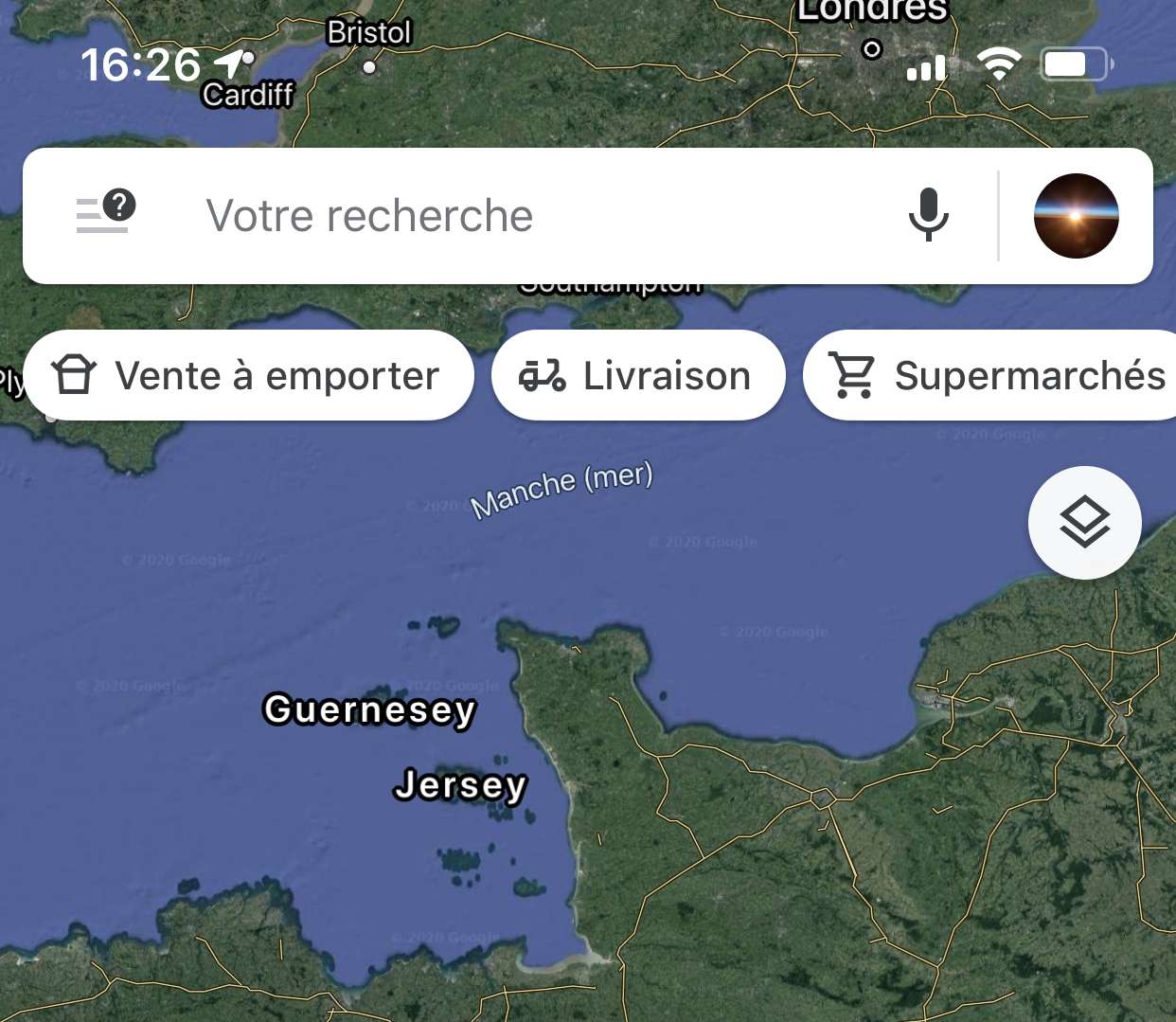 Google Maps indique les points de vente et livraison de plats à emporter autour de chez vous