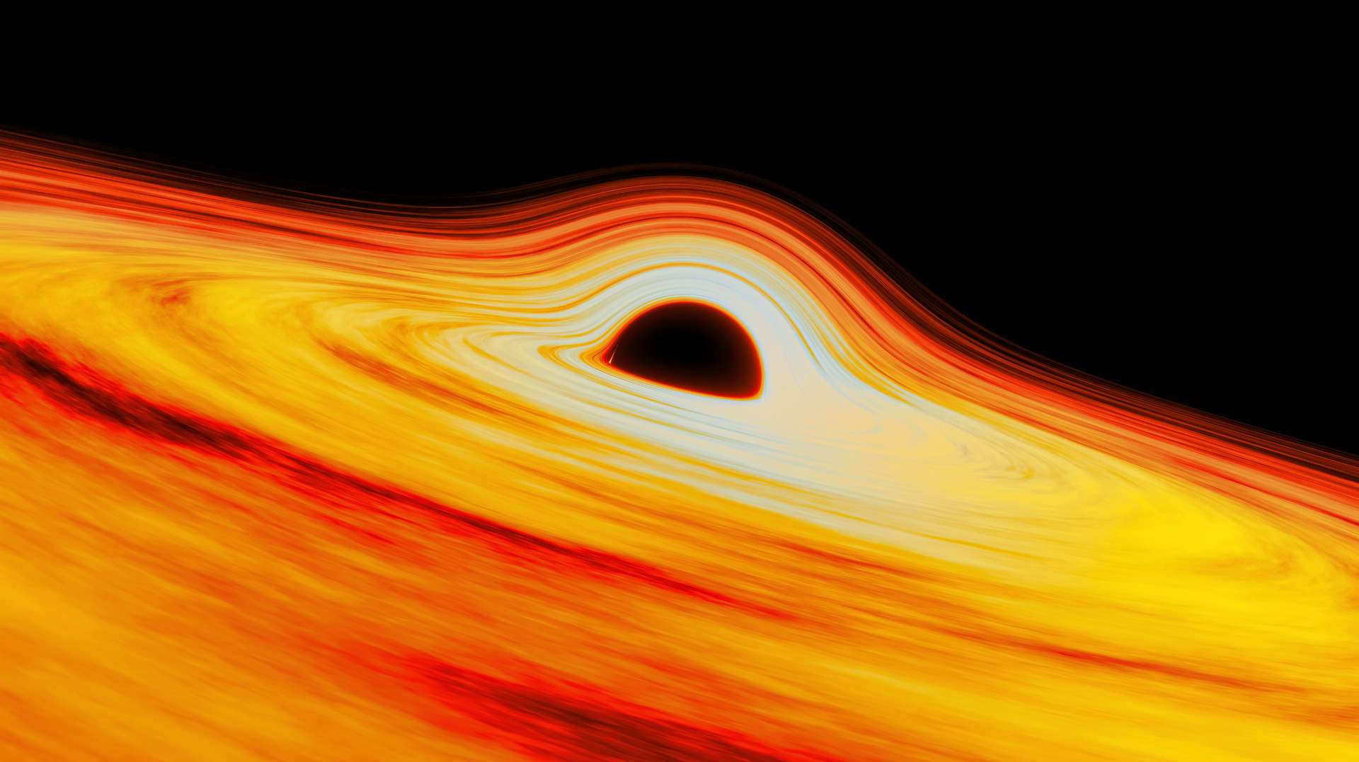 Illustration de Sagittarius A*, le trou noir supermassif qui trône au centre de la Voie lactée. © International Gemini Observatory, NOIRLab, NSF, AURA, J. da Silva, (Spaceengine)