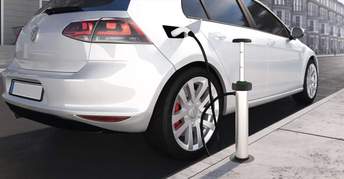 Voiture électrique : des stations de charge cachées dans les trottoirs