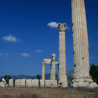 Le temple de Zeus à Olympie subsiste aujourd’hui à l’état de ruines. © Navin 75, Flickr, cc by sa 2.0