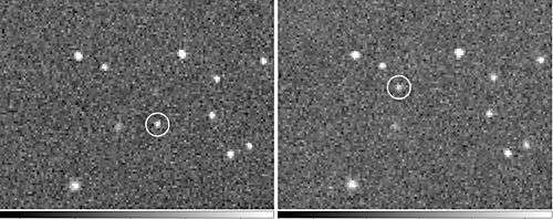 Images de 2007 WD5 prises au télescope de 1,5 mètre du Catalina Sky Survey. Crédit : Catalina Sky Survey