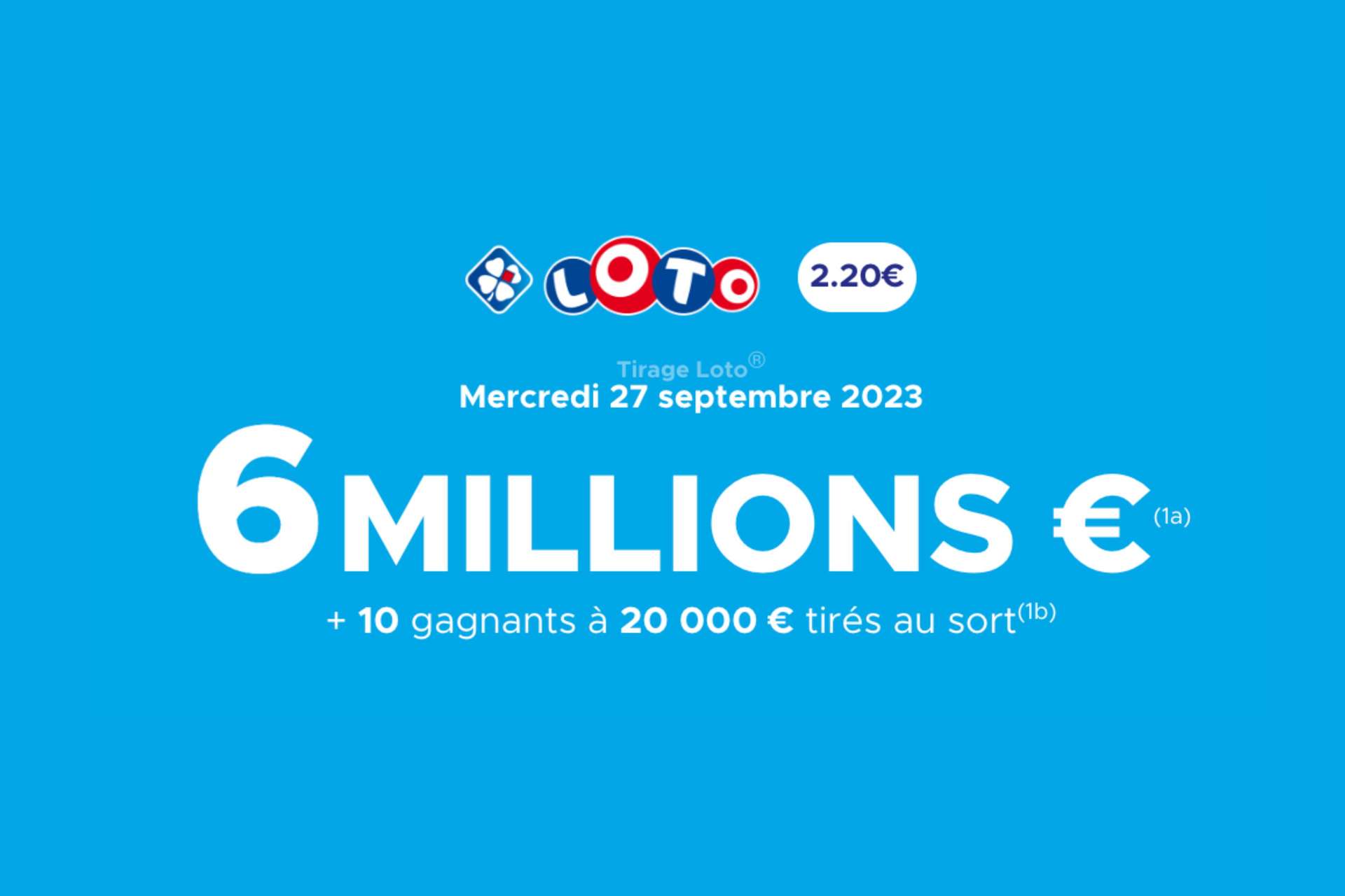 Loto Du Mercredi 28 Septembre 2023 Tirage Loto FDJ : un jackpot de 6 millions d'euros en jeu ce mercredi