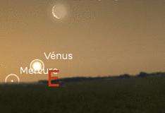 Le 30/04/2011, ne manquez pas la Lune en rapprochement avec Vénus ! © DR