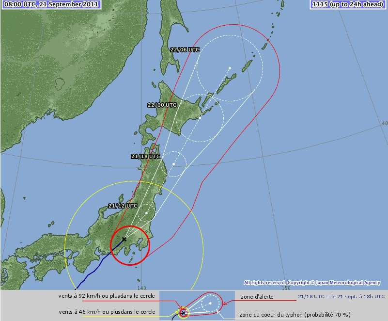 En bref : Roke, le nouveau typhon japonais, se dirige vers Fukushima