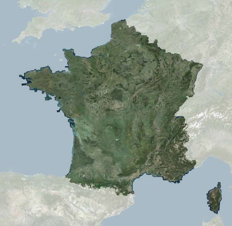 carte satellite de la france En bref : la France métropolitaine en haute résolution grâce à Spot 6