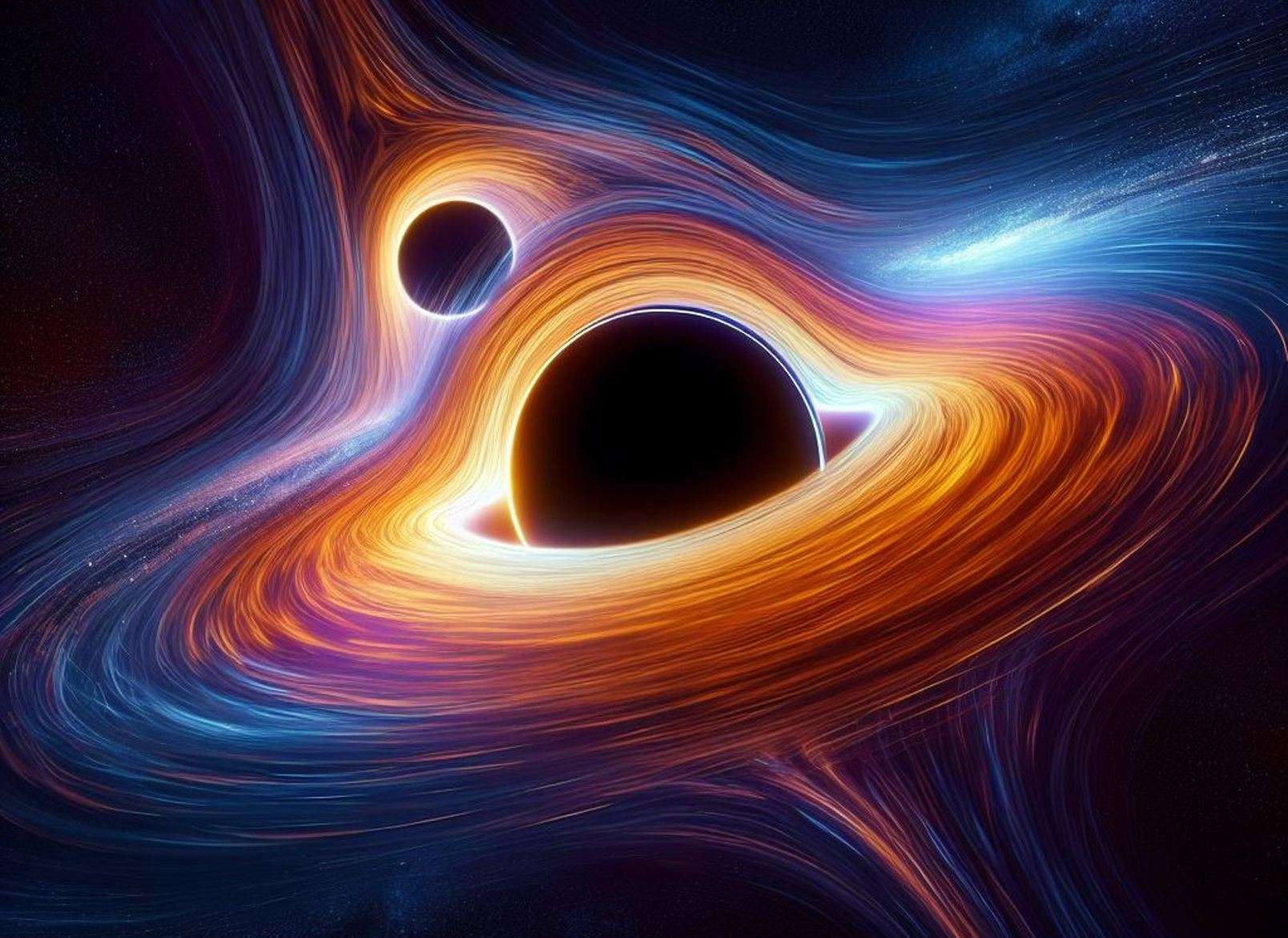 Twee zwarte gaten met een massa van 28 miljard zonsmassa zitten al miljarden jaren vast. Waarom?