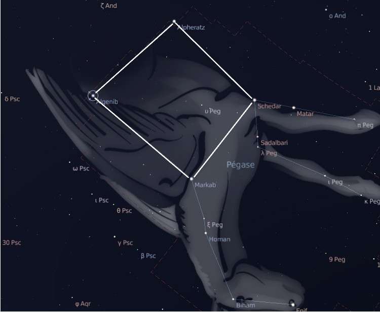 Définition Constellation de Pégase Carré de Pégase