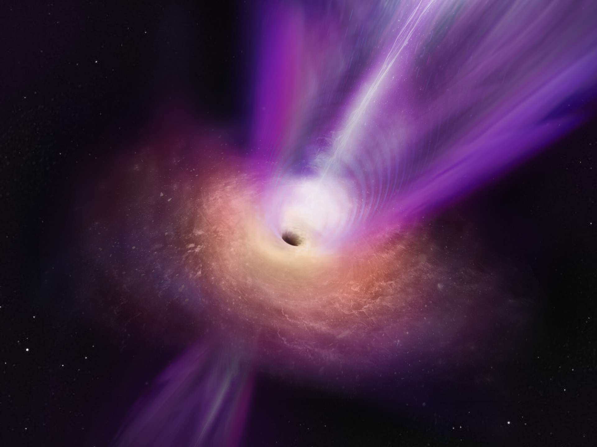 Première image directe d'un jet produit par le trou noir géant au ...