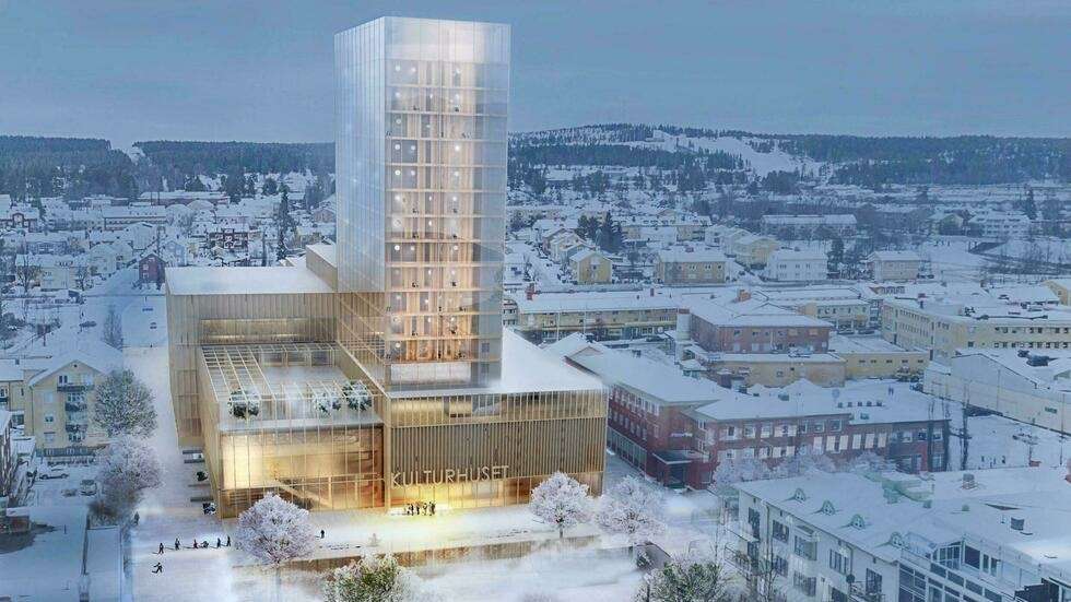 Le nouveau centre culturel de Skellefteå est entièrement construit en bois. © White Arkitekter, Twitter