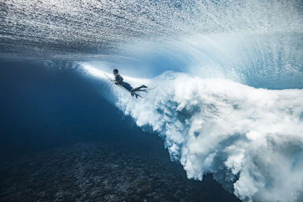 Lorsque la vague mythique « Teahupoo» ressemble à une piscine. © Ben Thouard, tous droits réservés 