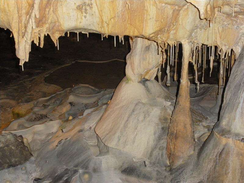 Des plongeurs dans la grotte sous-marine, baptisée Hoyo Negro pour « trou noir », où le squelette de Naia a été trouvé, par 40 mètres de fond. © Roberto Chavez Arce