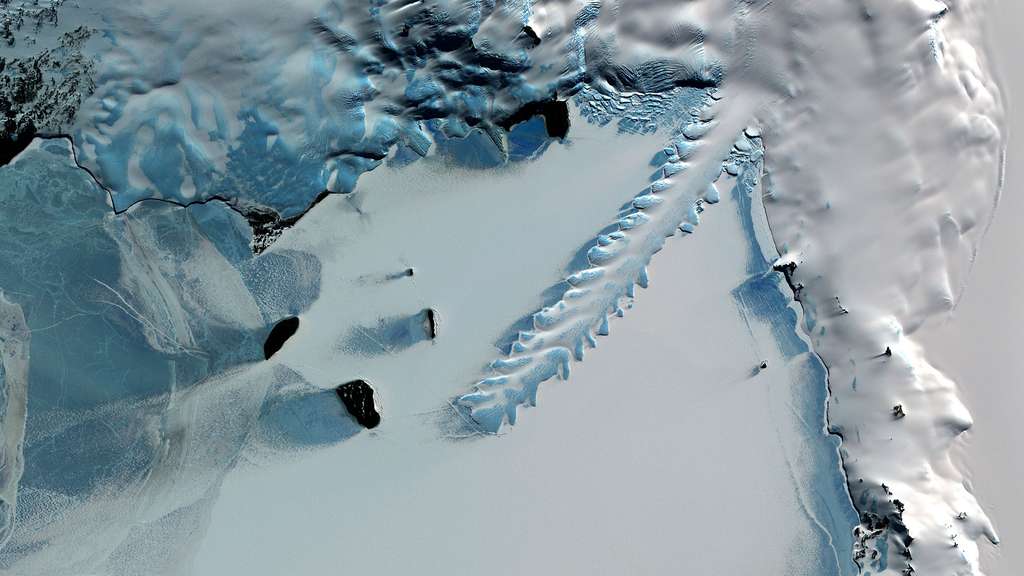 La langue du glacier Erebus en Antarctique La langue du glacier Erebus en Antarctique