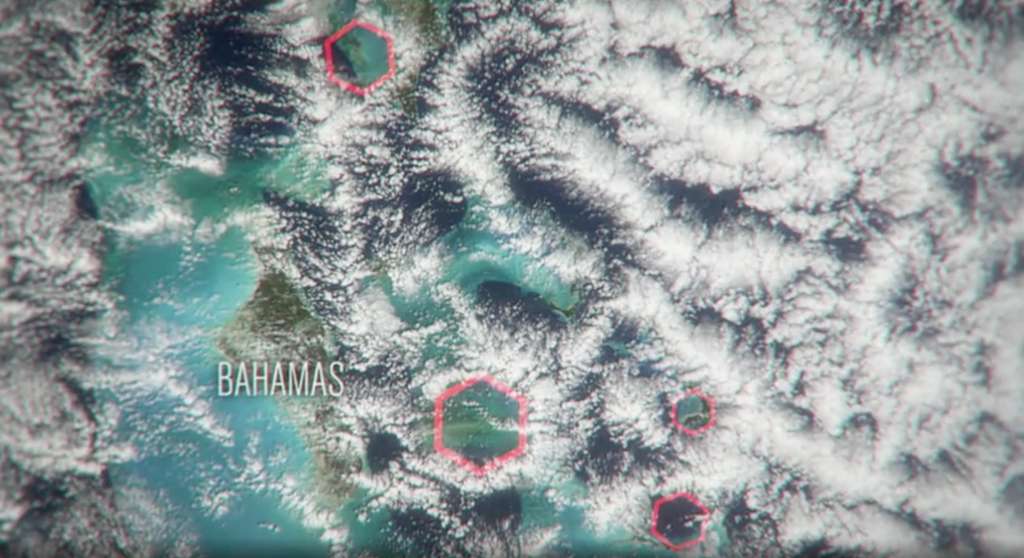 Les formations nuageuses hexagonales observées au-dessus du triangle des Bermudes pourraient être à l’origine du mythe. © Science Channel