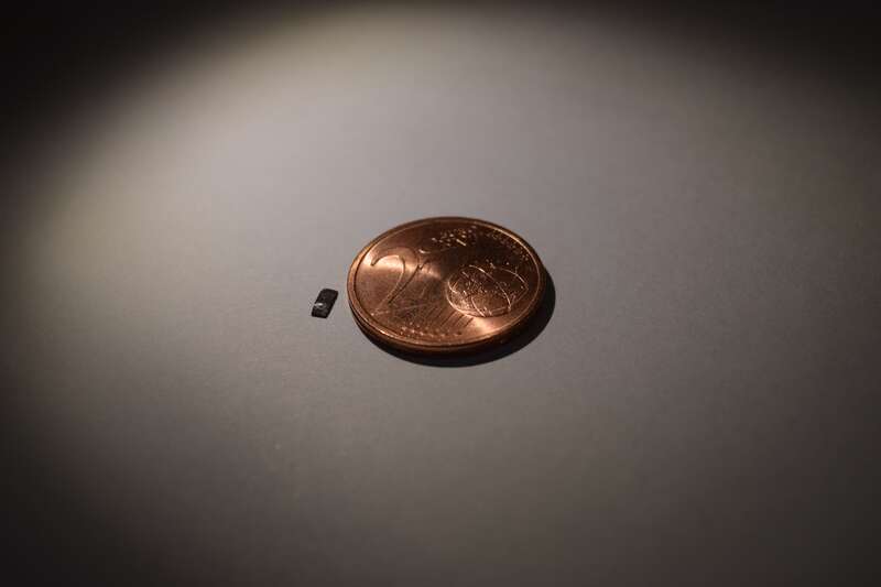 Ce petit morceau de caoutchouc est un robot miniature actionné par un champ magnétique. © Max-Planck Institute for Intelligent Systems