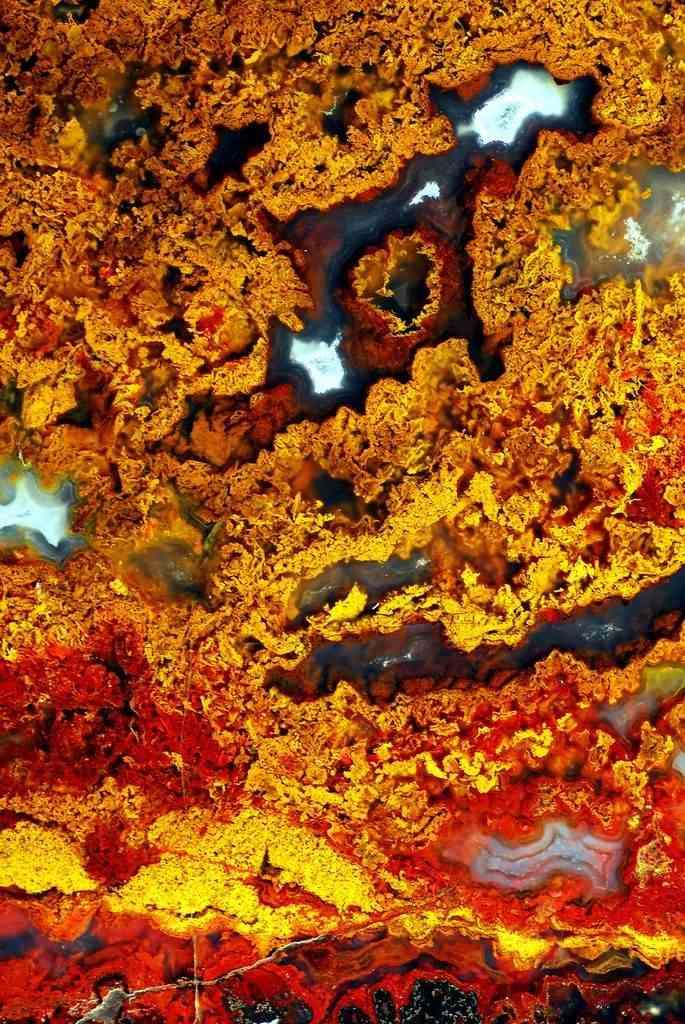 Agate aux couleurs flamboyantes Agate aux couleurs flamboyantes