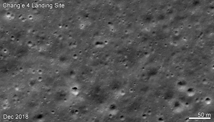 Time-lapse du trajet de Yutu-2 au cours des 22 premiers mois sur la face cachée de la Lune, vu par la sonde lunaire orbitale de la Nasa Lunar Reconnaissance Orbiter. © Nasa, GSFC, Arizona State University 