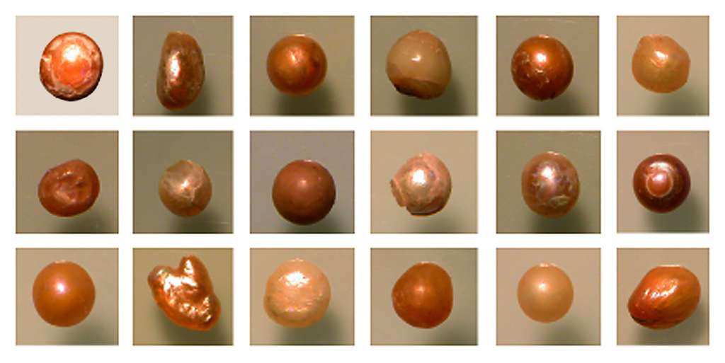 Ces 18 perles fines proviennent également de l'habitat néolithique d'Akab (EAU). Elles sont datées de 6.700 à 6.100 ans. © O. Brunet, Famuae.