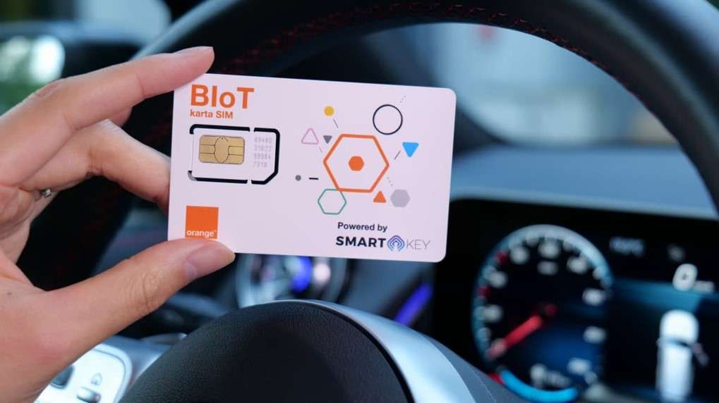 La première carte SIM dite Blockchain Internet of Things (BIoT). © SmartKey, Orange