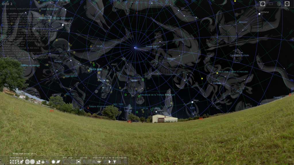 Stellarium est un logiciel de planétarium avec un catalogue d'objets célestes très complet. © Stellarium.org