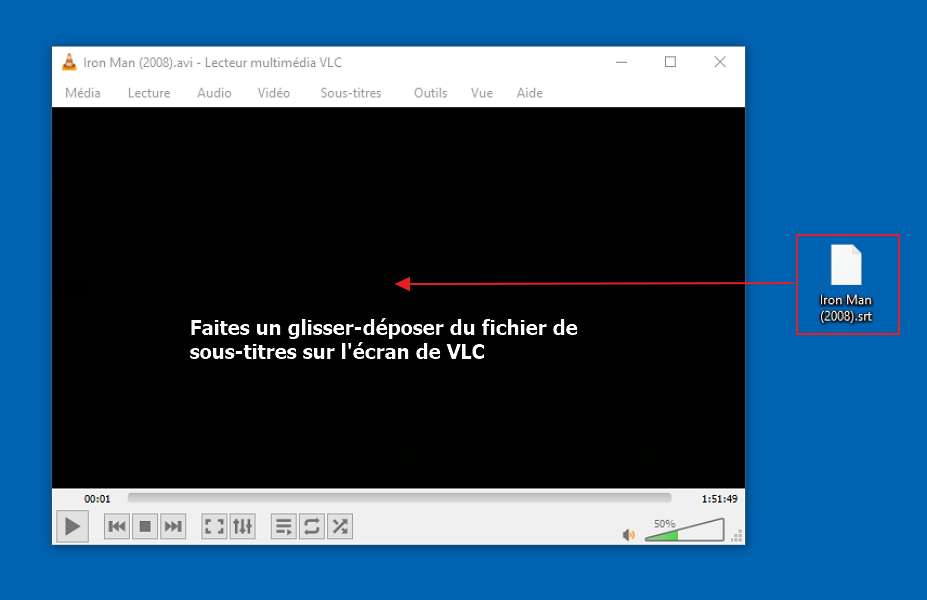 Comment lire un fichier de soustitres avec VLC