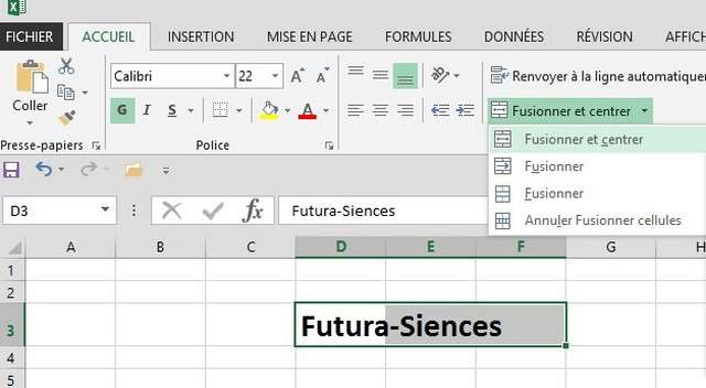 Excel Comment Fusionner Et Fractionner Les Cellules